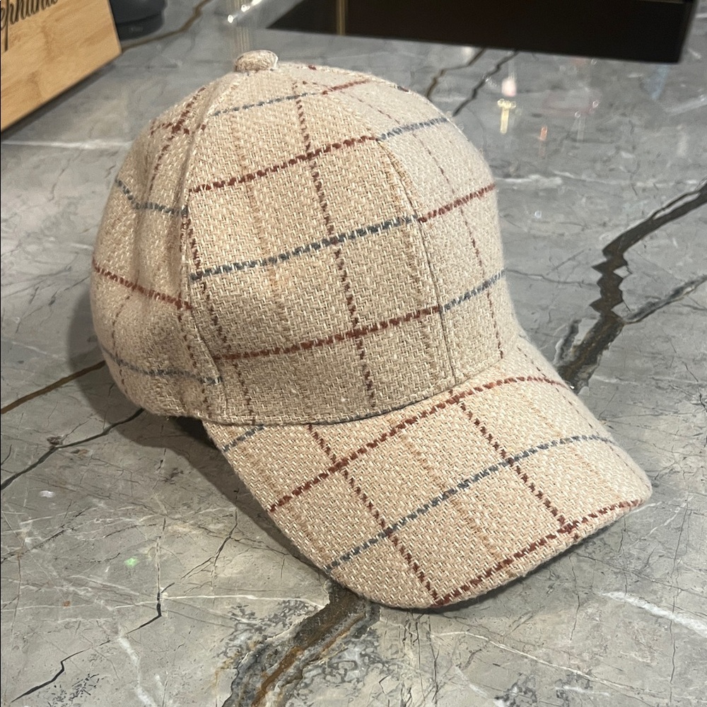Anthropologie Beige Textured Cap